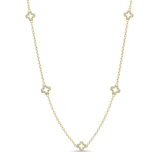 Open Clover Station Necklace