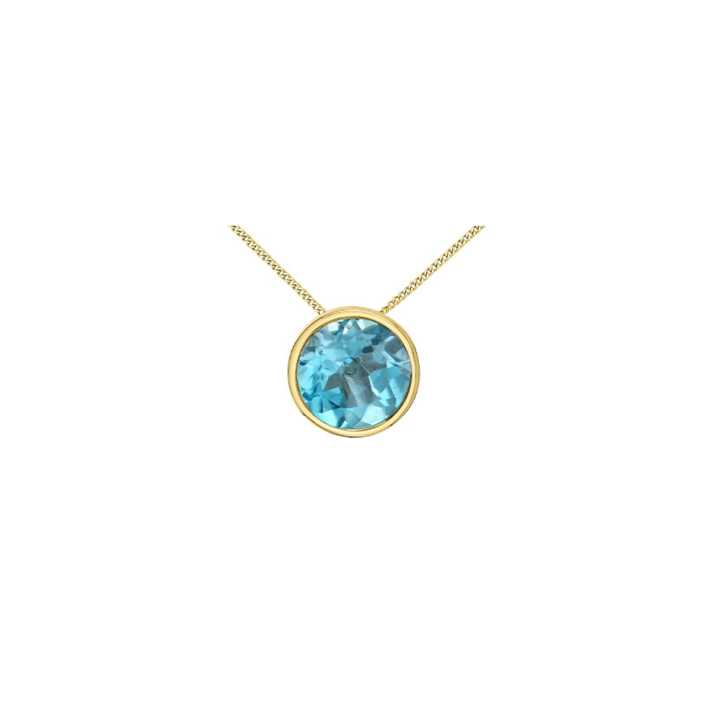 Birthstone Bezel Set Necklace
