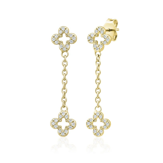 Miss Mimi Open Clover Dangle Earrings