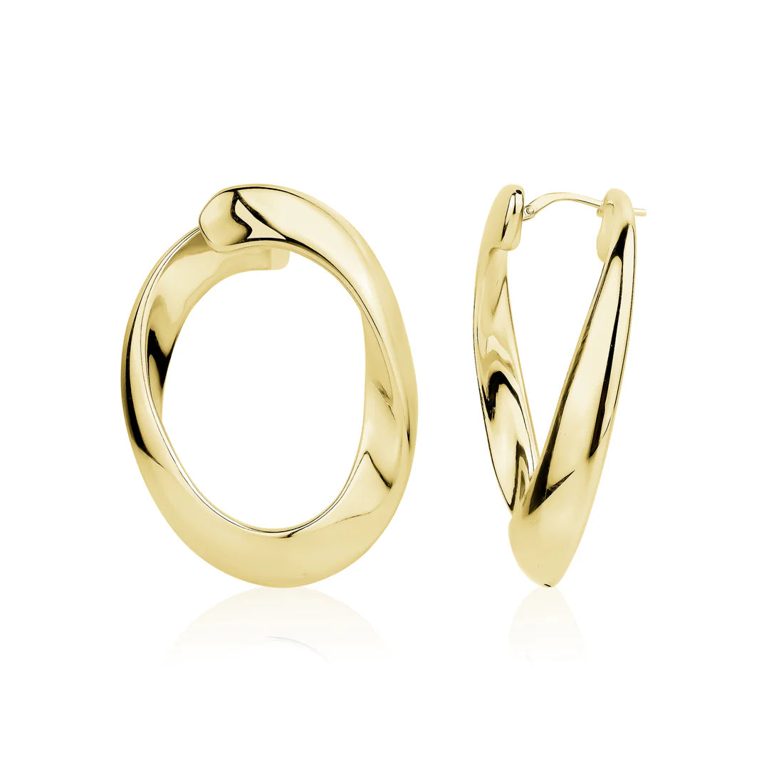 Miss Mimi Oval Large Hoop Earrings
