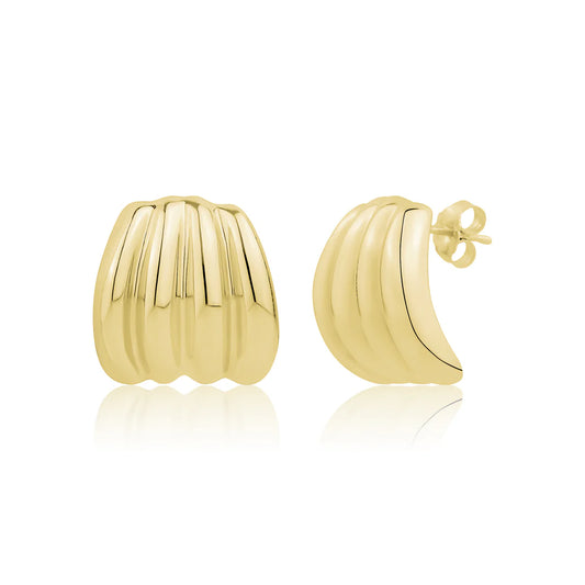 Miss Mimi Sculpted Dome Stud Earrings
