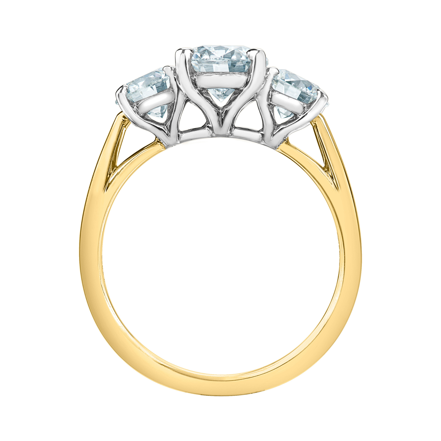 Round Brilliant Trinity Engagement Ring