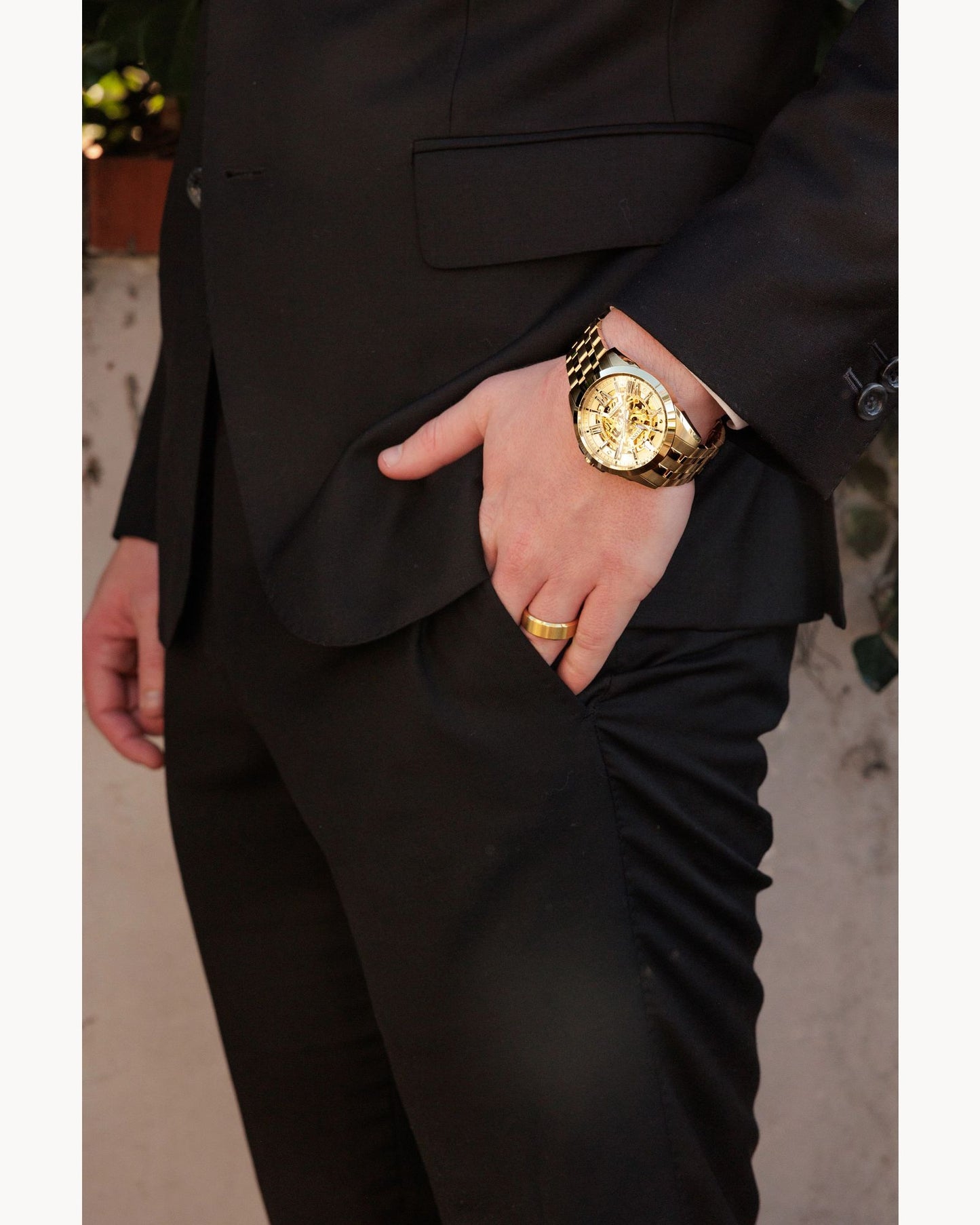 Sutton Gold Tone Automatic Bulova Watch