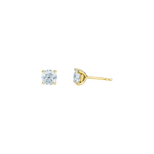 Classic Round Brilliant Lab Grown Diamond Stud Earrings