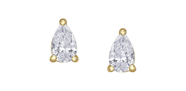 Pear Shape Diamond Stud Earrings