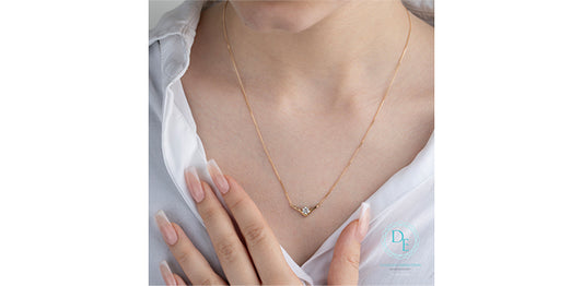 Chevron Lab Grown Diamond Necklace