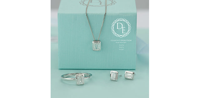 Emerald Cut Lab Grown Diamond Necklace