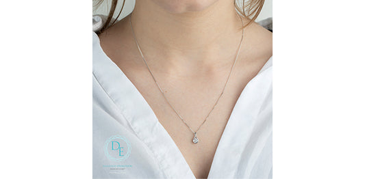 Teardrop Shape Lab Grown Diamond Necklace