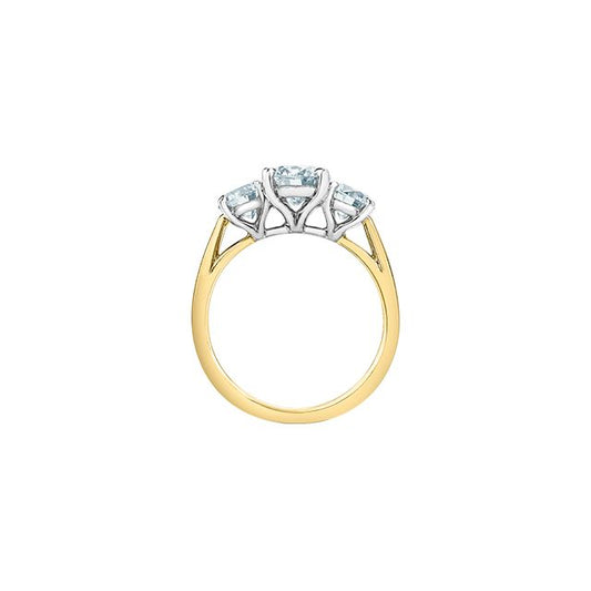 Round Brilliant Trinity Engagement Ring