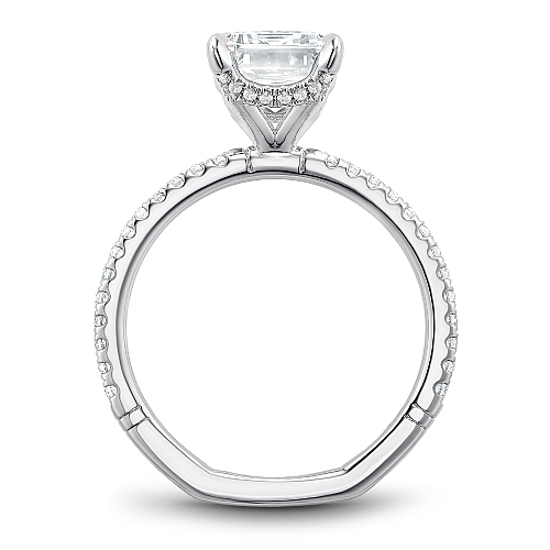 Noam Carver "Atelier" Emerald Cut Center, Diamond Accented & Hidden Halo Engagement Ring