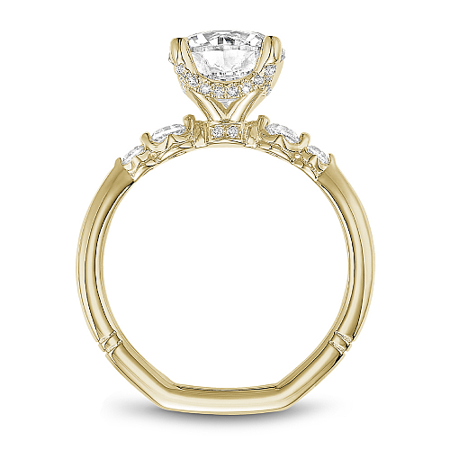 Noam Carver "Atelier" Round Center Hidden Halo & Accented Engagement Ring
