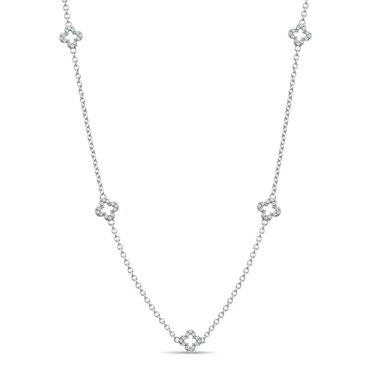 Open Clover Station Necklace