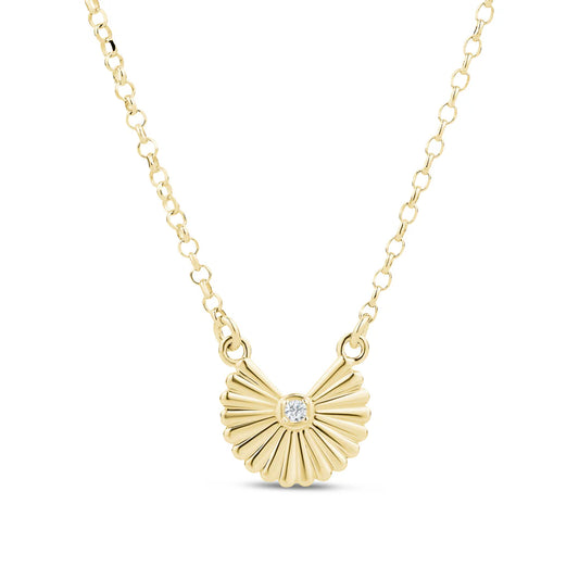 Miss Mimi Grooved Fan Pendant