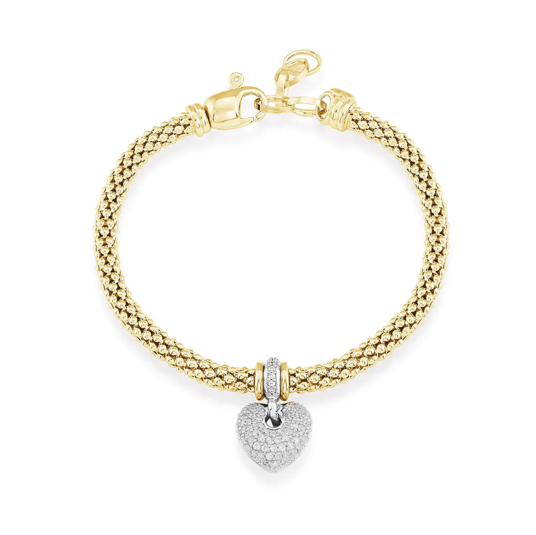 Miss Mimi Mesh Bracelet with Pavé Heart