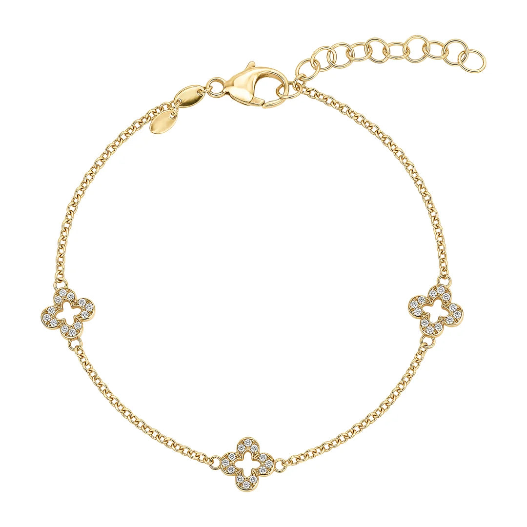 Miss Mimi Open Clover Bracelet