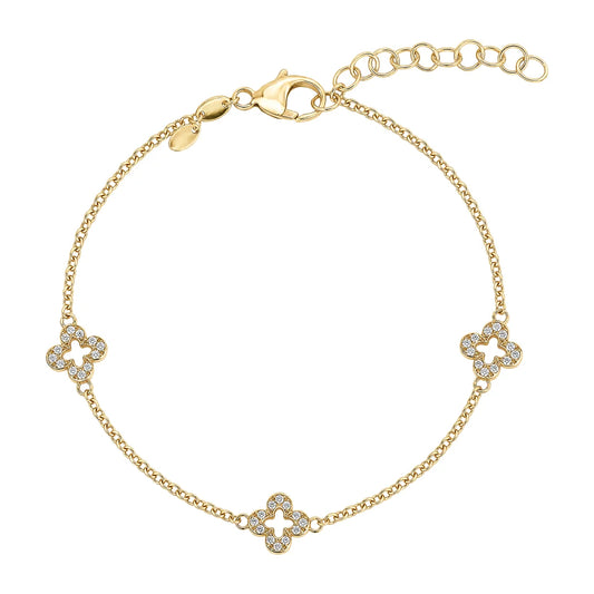 Miss Mimi Open Clover Bracelet