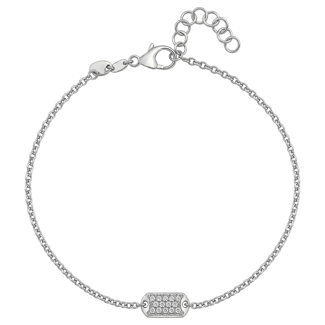 Miss Mimi Pave Fancy Tag Bracelet