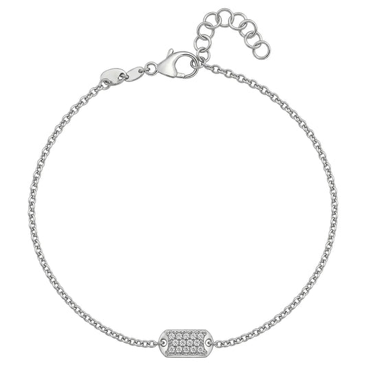 Miss Mimi Pave Fancy Tag Bracelet