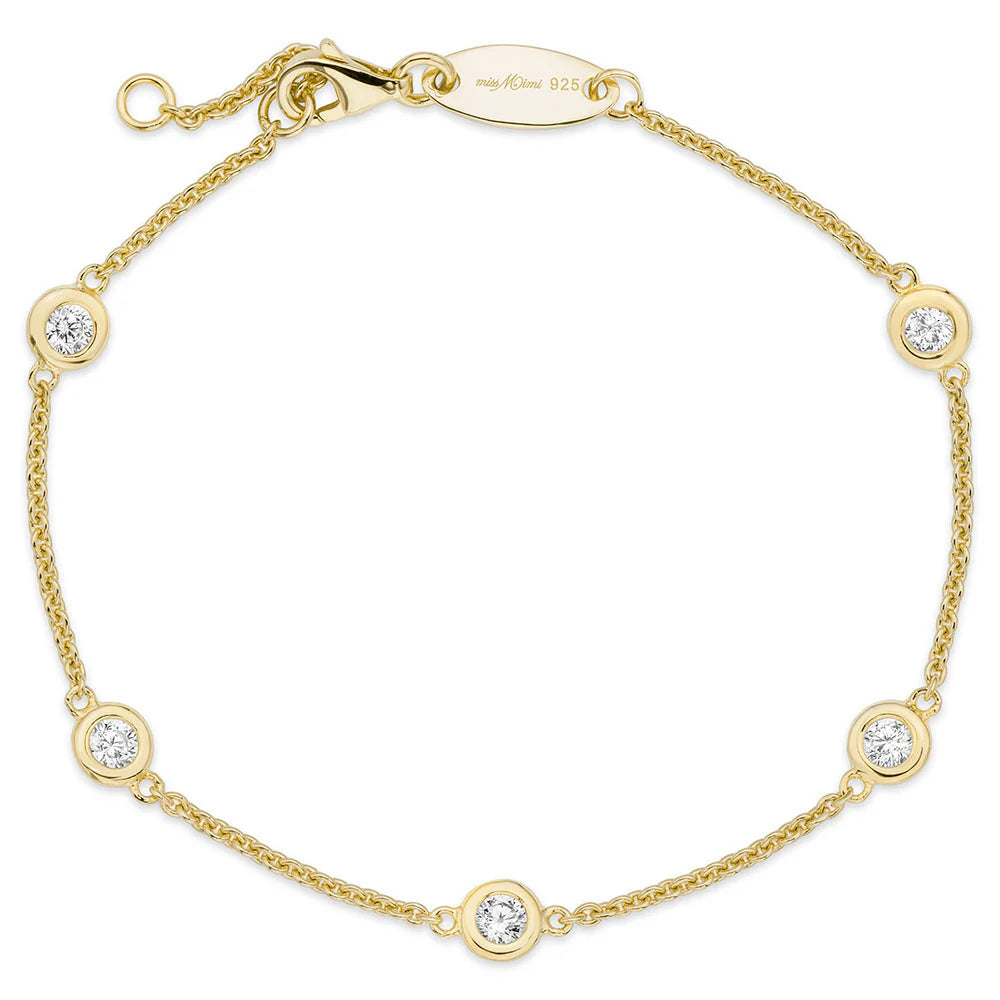 Miss Mimi Bezel Station Bracelet