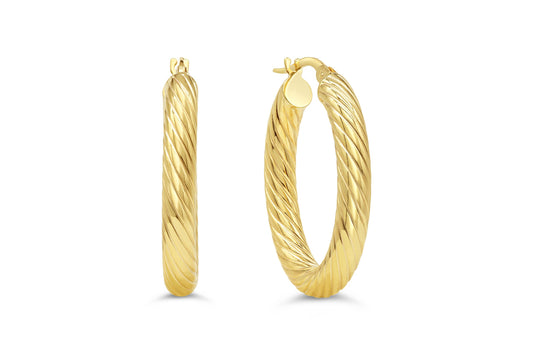 Large Rope Style Hoop Earrings