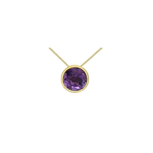 Birthstone Bezel Set Necklace