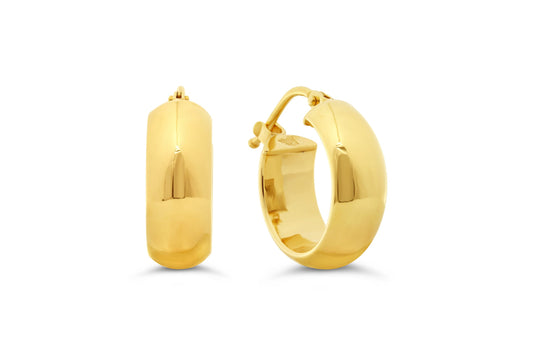 Domed Small Hoop Earrings