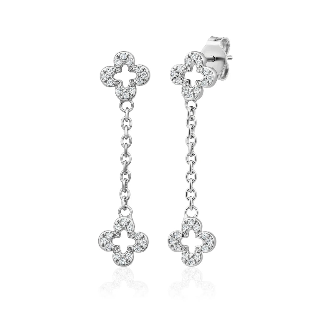 Miss Mimi Open Clover Dangle Earrings