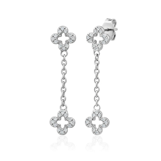 Miss Mimi Open Clover Dangle Earrings