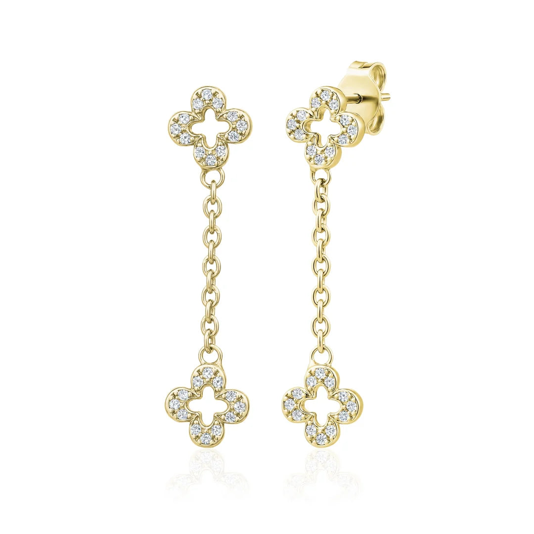 Miss Mimi Open Clover Dangle Earrings