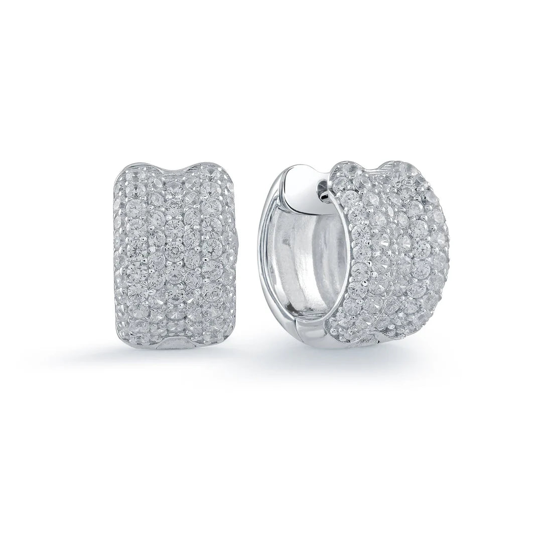 Miss Mimi Pave Huggie Earrings