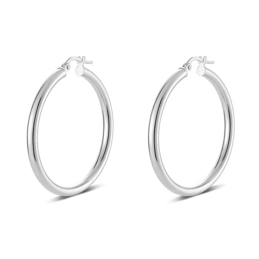 Miss Mimi Medium Round Classic Hoop Earrings