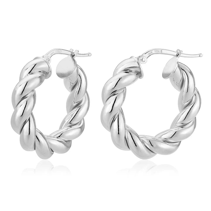 Miss Mimi Small Donut Twist Hoop Earrings