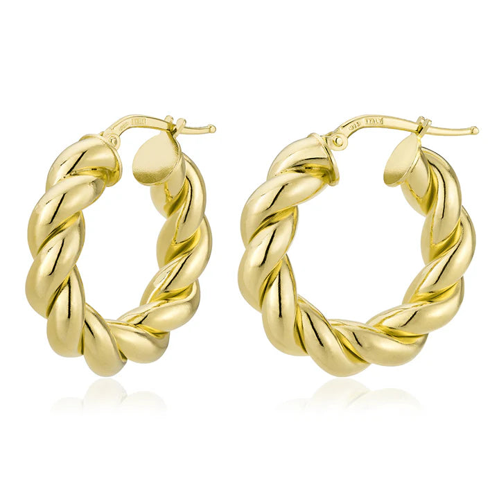 Miss Mimi Small Donut Twist Hoop Earrings