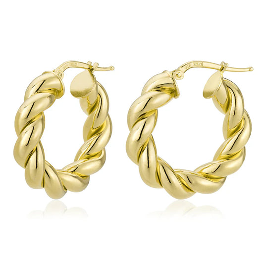 Miss Mimi Small Donut Twist Hoop Earrings
