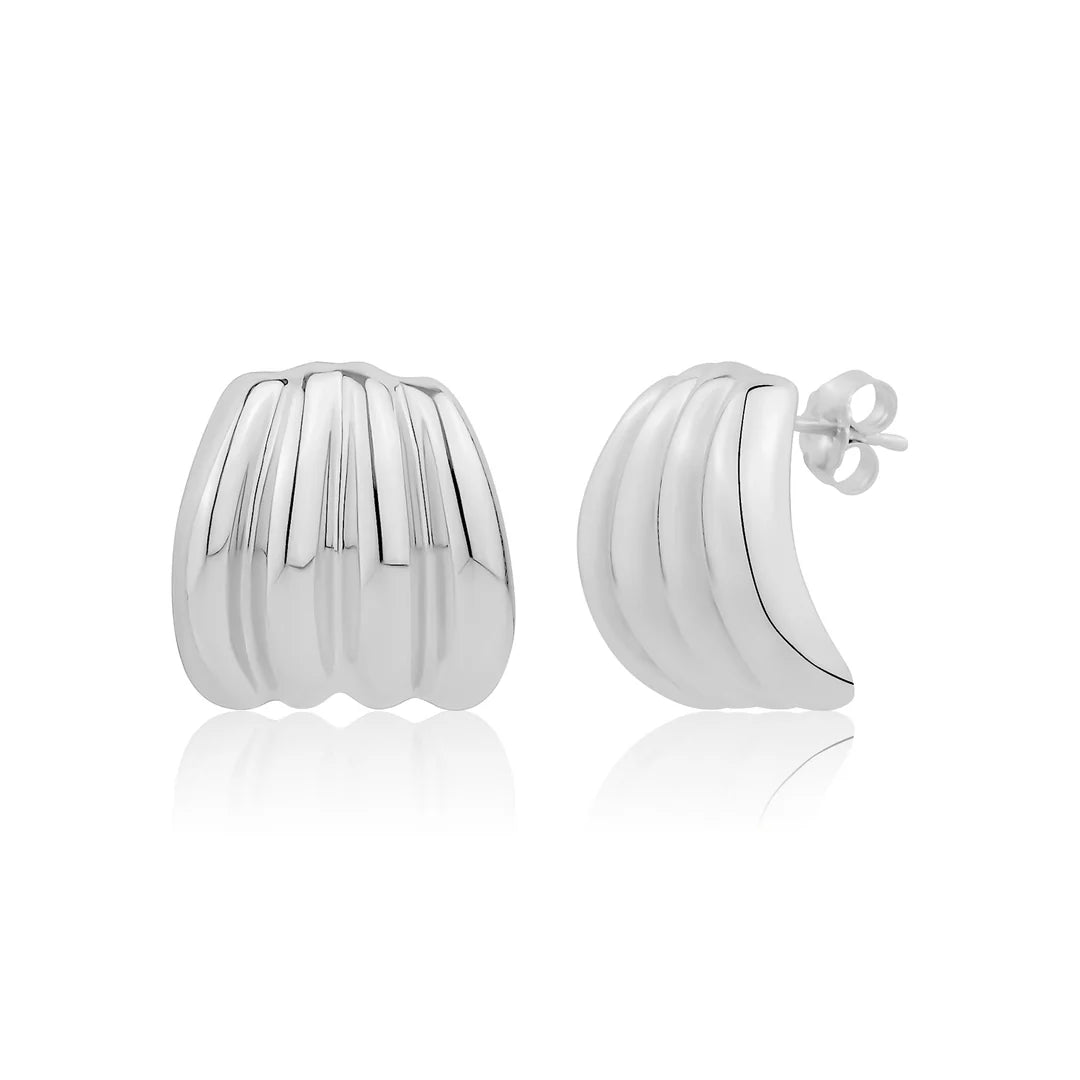 Miss Mimi Sculpted Dome Stud Earrings
