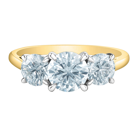 Round Brilliant Trinity Engagement Ring