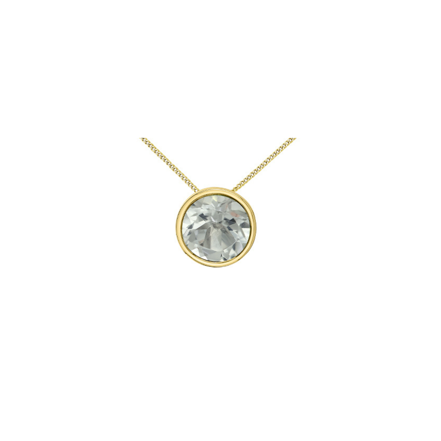 Birthstone Bezel Set Necklace
