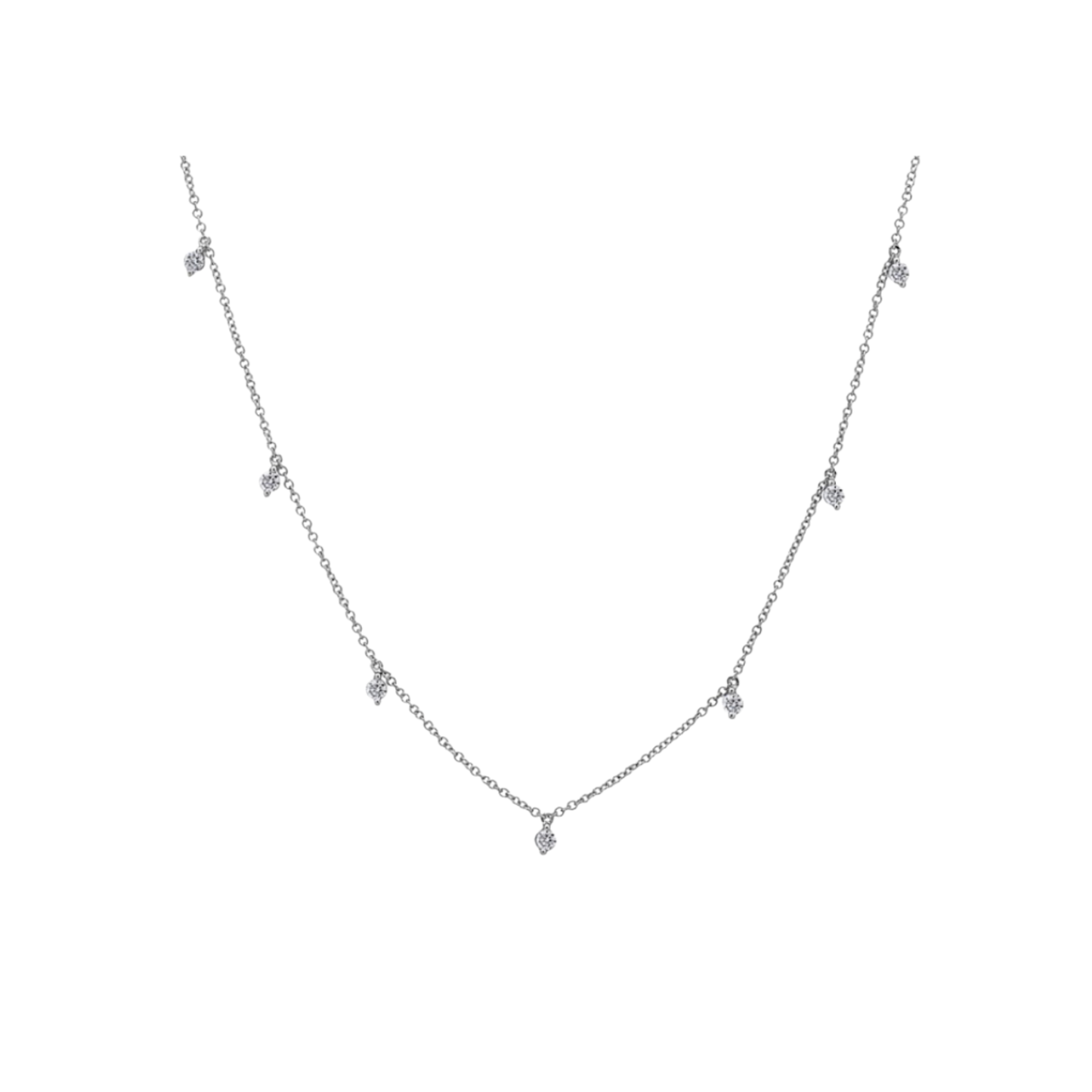 Bassali Diamond Dangle Station Necklace