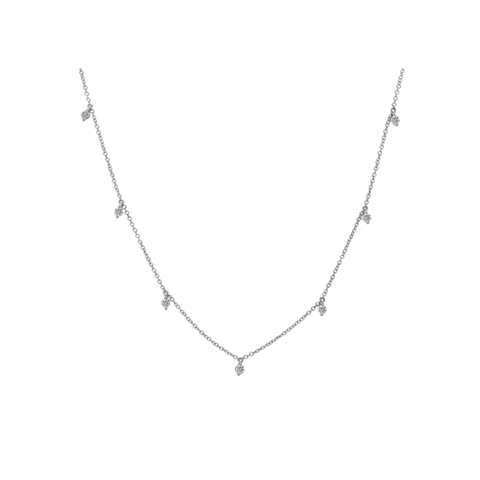 Bassali Diamond Dangle Station Necklace