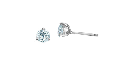 Lab Grown Diamond Martini Setting Stud Earrings