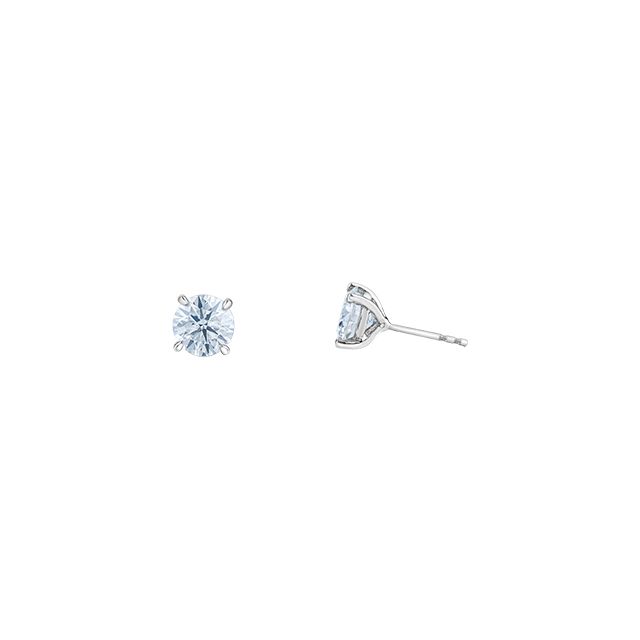 Classic Round Brilliant Lab Grown Diamond Stud Earrings