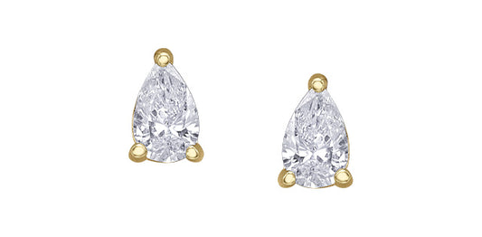 Pear Shape Diamond Stud Earrings