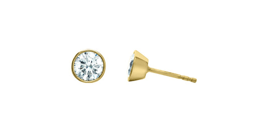 Lab Grown Diamond Bezel Set Stud Earrings