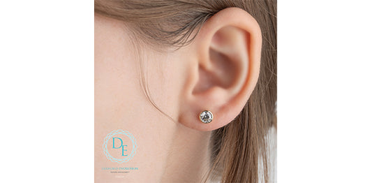 Lab Grown Diamond Bezel Set Stud Earrings