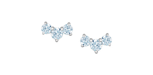 Trio Lab Grown Diamond Stud Earrings