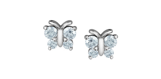 Butterfly Lab Grown Diamond Stud Earrings