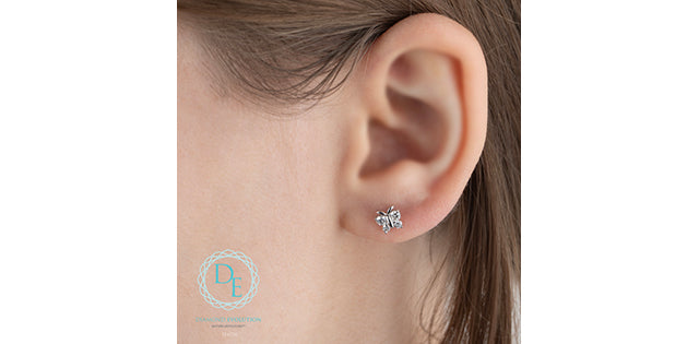 Butterfly Lab Grown Diamond Stud Earrings
