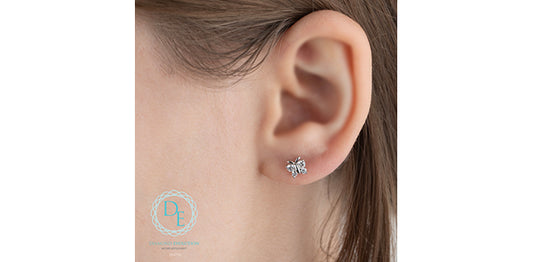 Butterfly Lab Grown Diamond Stud Earrings