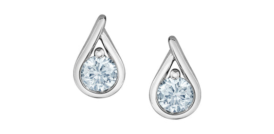 Teardrop Shape Lab Grown Diamond Stud Earrings
