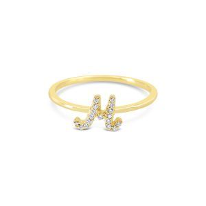 Diamond Initial Ring